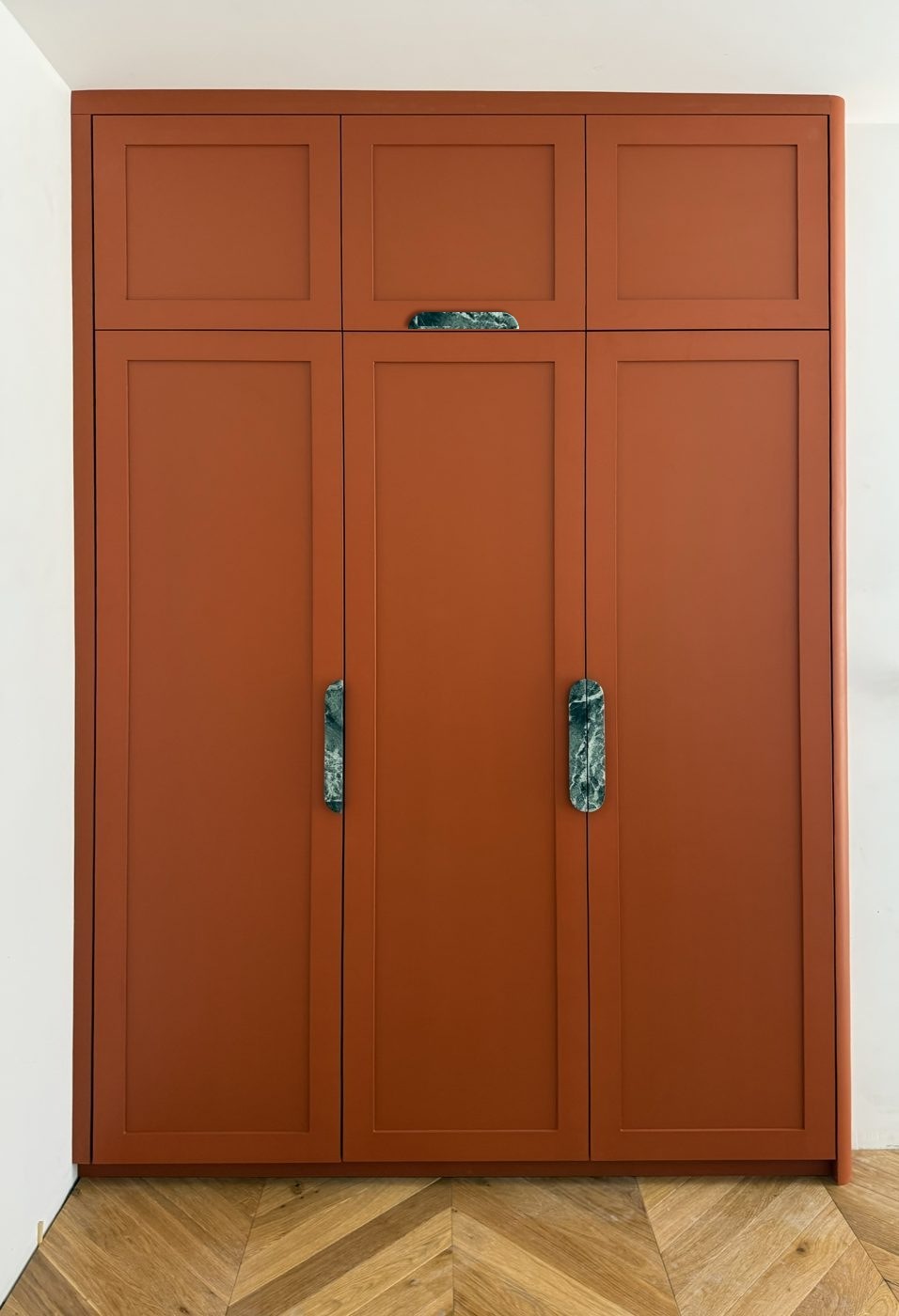 A Walk in the Park, the terracotta wardrobe in the second bedroom
