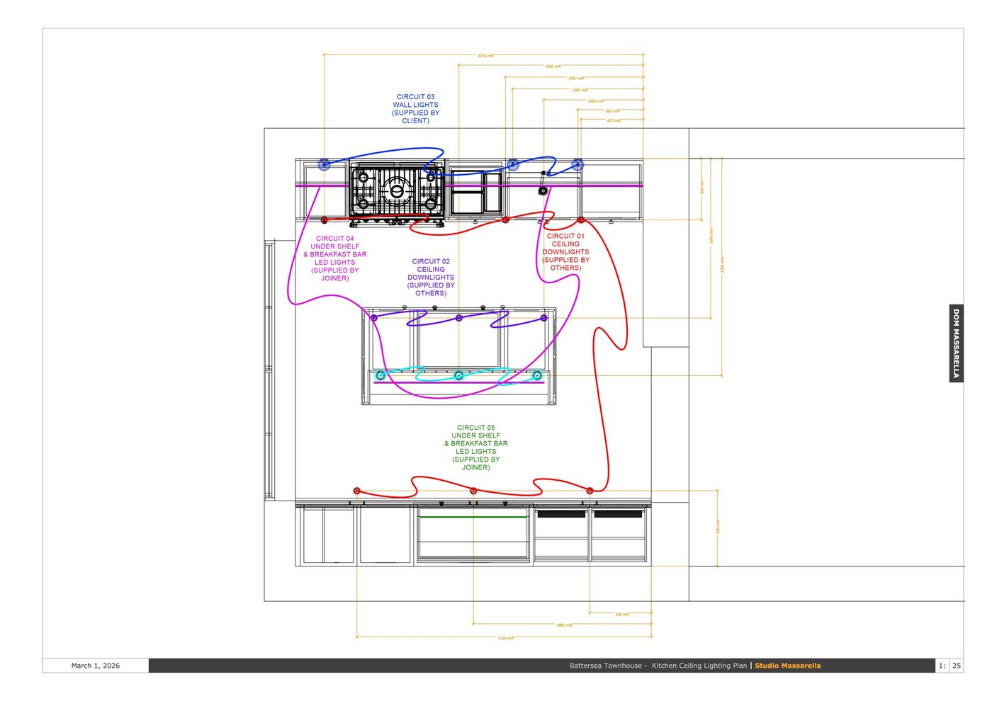 A Walk in the Park, The kitchen ceiling lighting plan